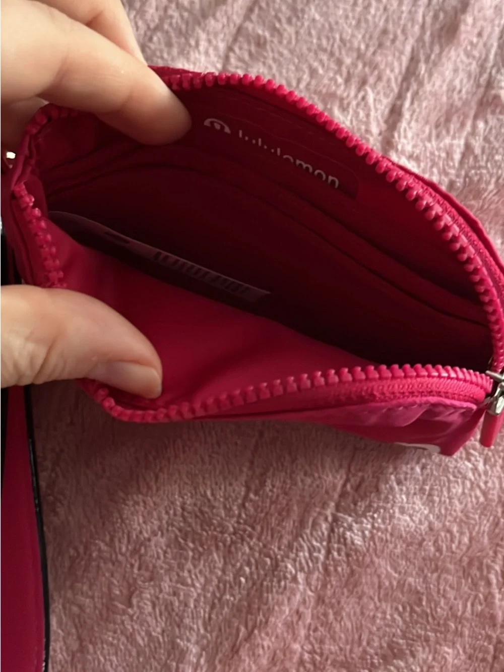 lululemon athletica Pink Key Pouch with PINK Crystal Strap